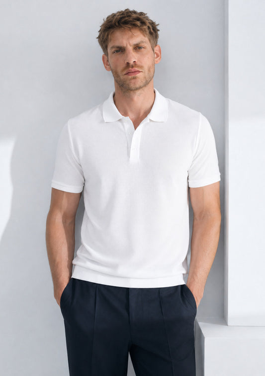 Montx Men’s White Premium Cotton Polo T-Shirt - Montx The Clothing Brand