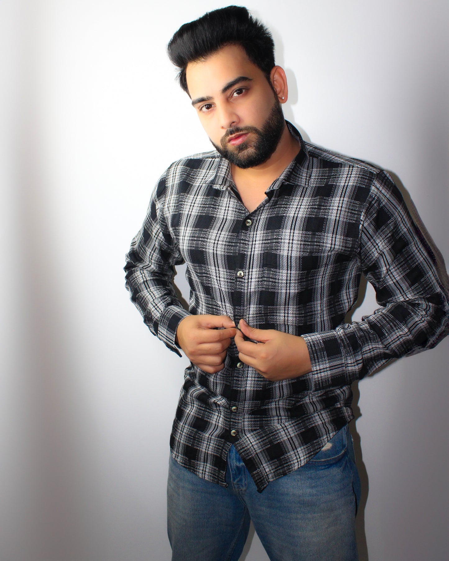 Montx Men's Pure Cotton Shirt – Black Checked - Montx The Clothing Brand