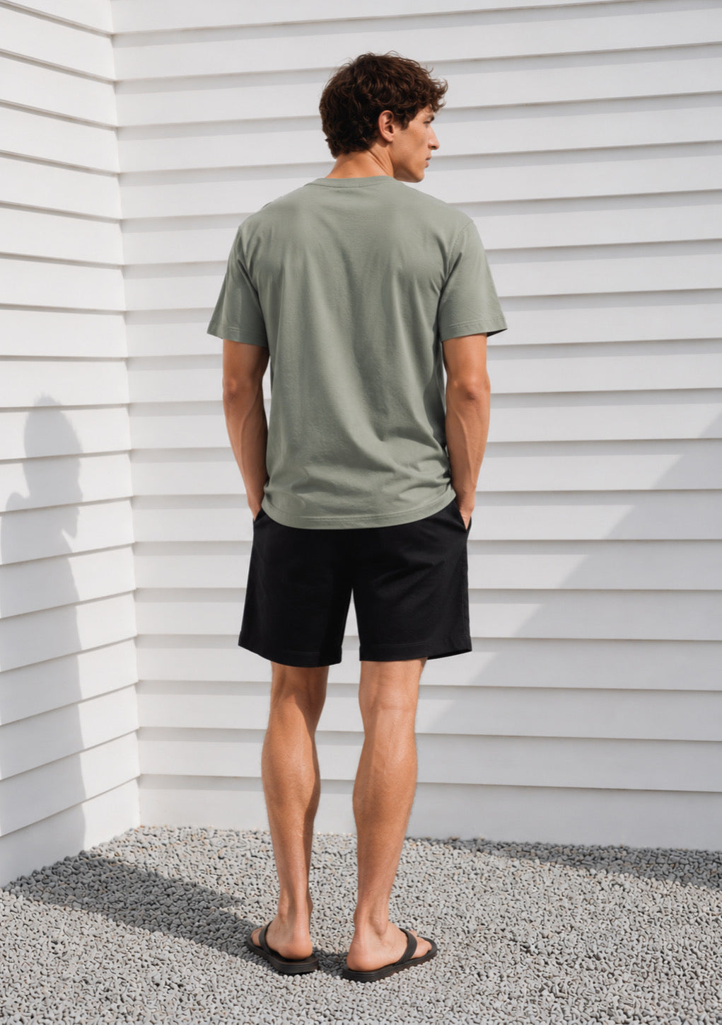 Autumn Tree Graphic Printed Regular Fit T-Shirt for Men – Sage Green