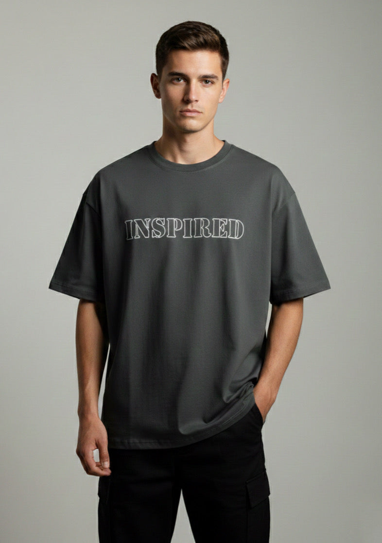 Montx Men's Inspired Print T-shirt Oversized Fit - Grey Color - Montx The Clothing Brand