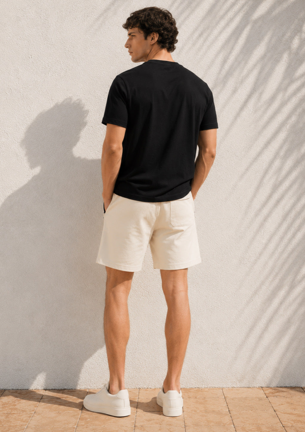 Montx Men's Cotton Shorts with Back Pocket - Off White Color - Montx The Clothing Brand