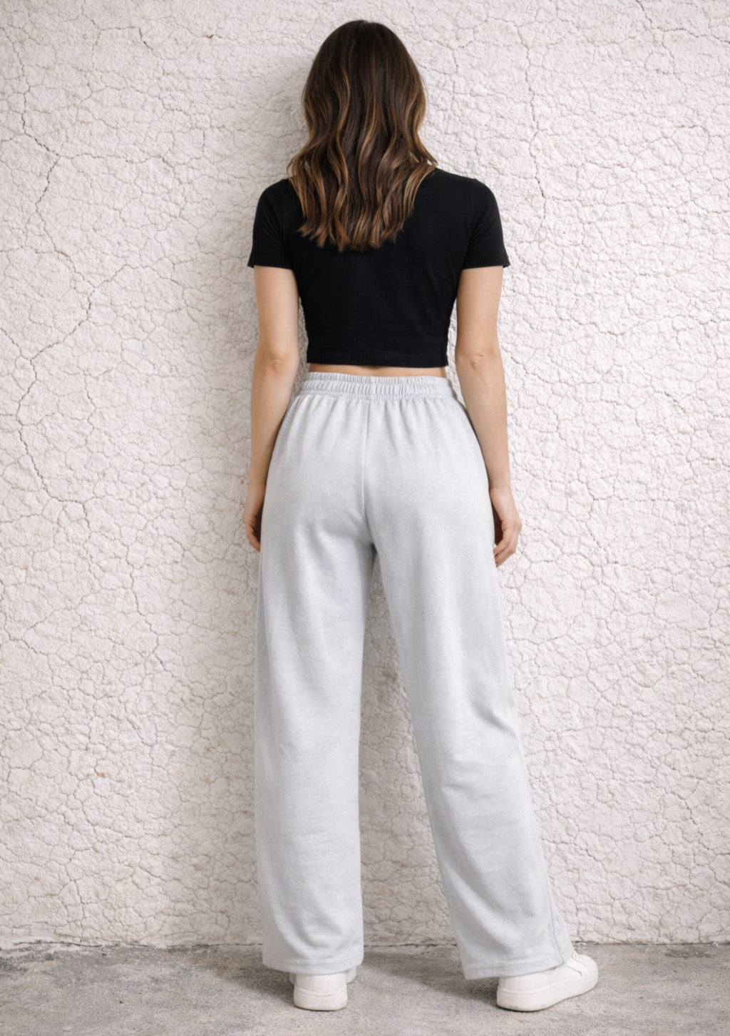 Montx Women’s ice blue wide leg joggers with soft lounge fit, featuring a relaxed style and comfortable fabric.