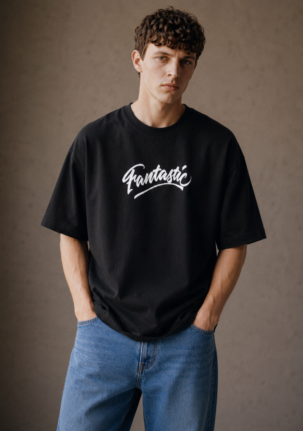 Montx Men's Fantastic Print T-shirt Loose Fit  Street Style - Black Color