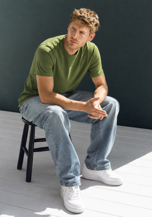 Montx Men’s Olive Green Premium Round Neck T-Shirt - Montx The Clothing Brand