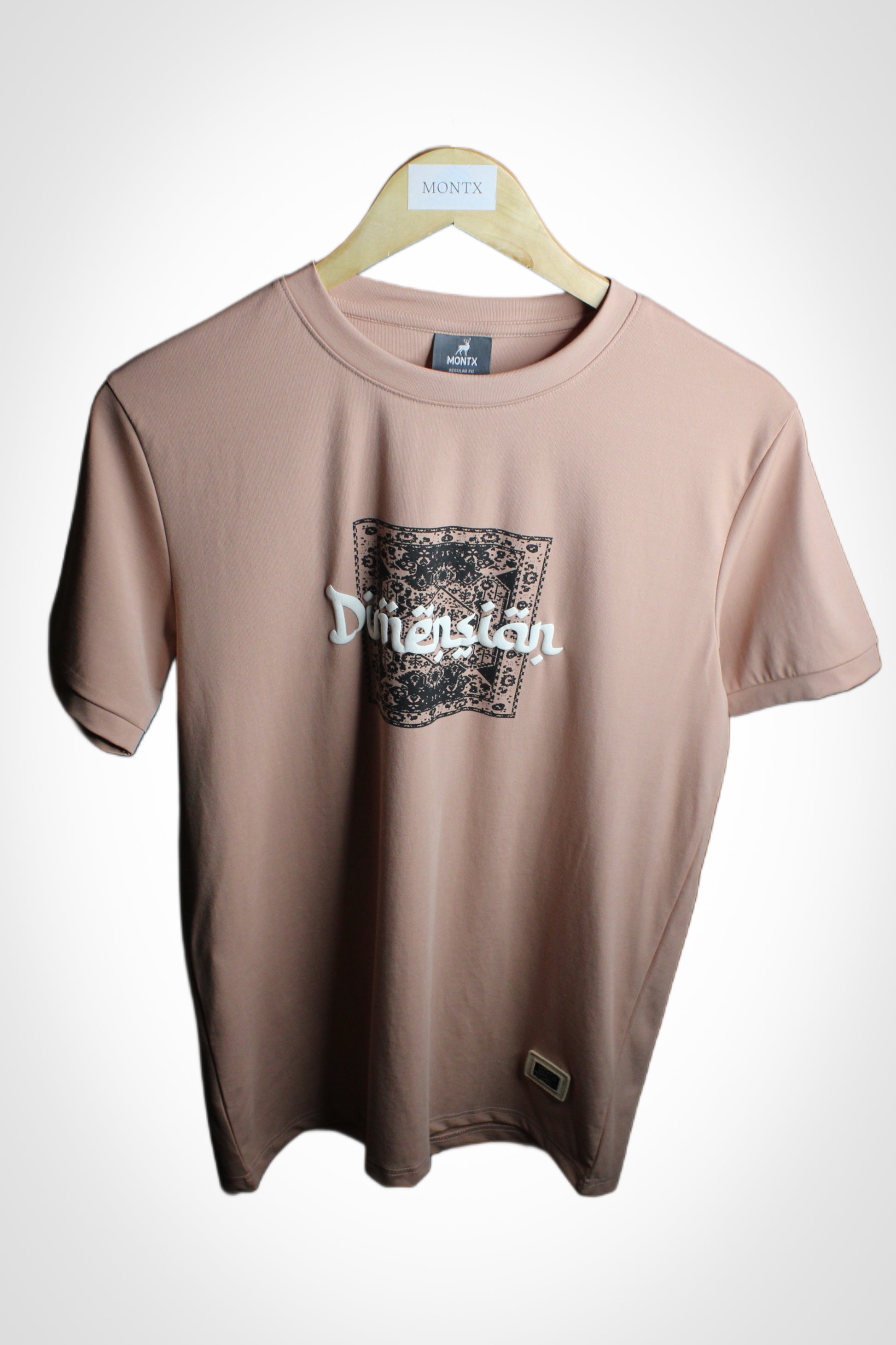 Montx Men's Cotton Round Neck T-shirt  Dimension Print  Regular Fit - Size XL - Montx The Clothing Brand