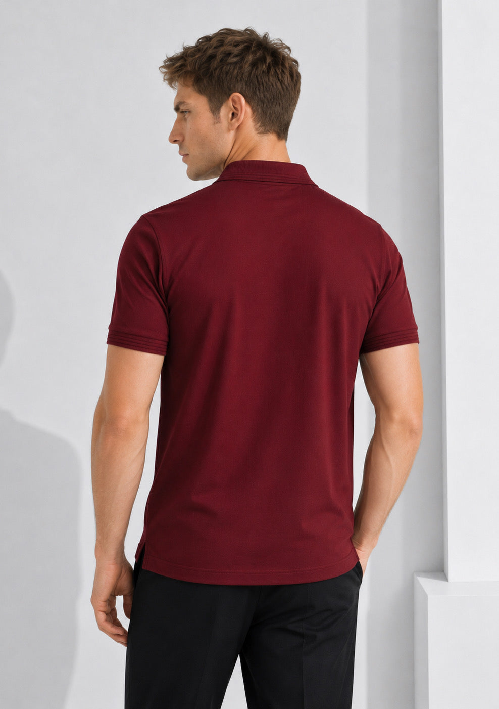 Montx Men’s Maroon Premium Cotton Polo T-Shirt - Montx The Clothing Brand