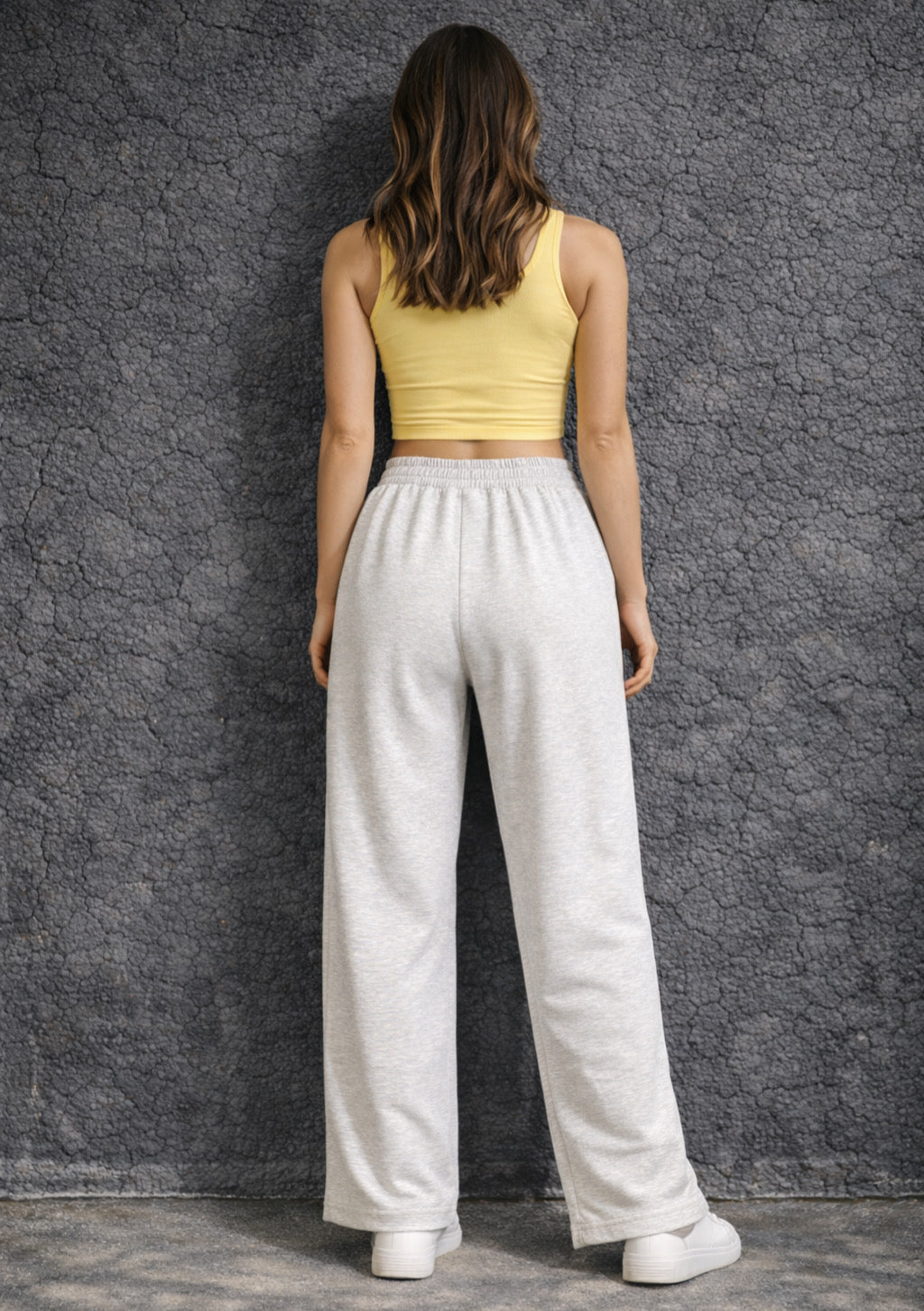 Montx women's off-white wide-leg joggers with soft lounge fit, featuring relaxed style and comfortable fabric.