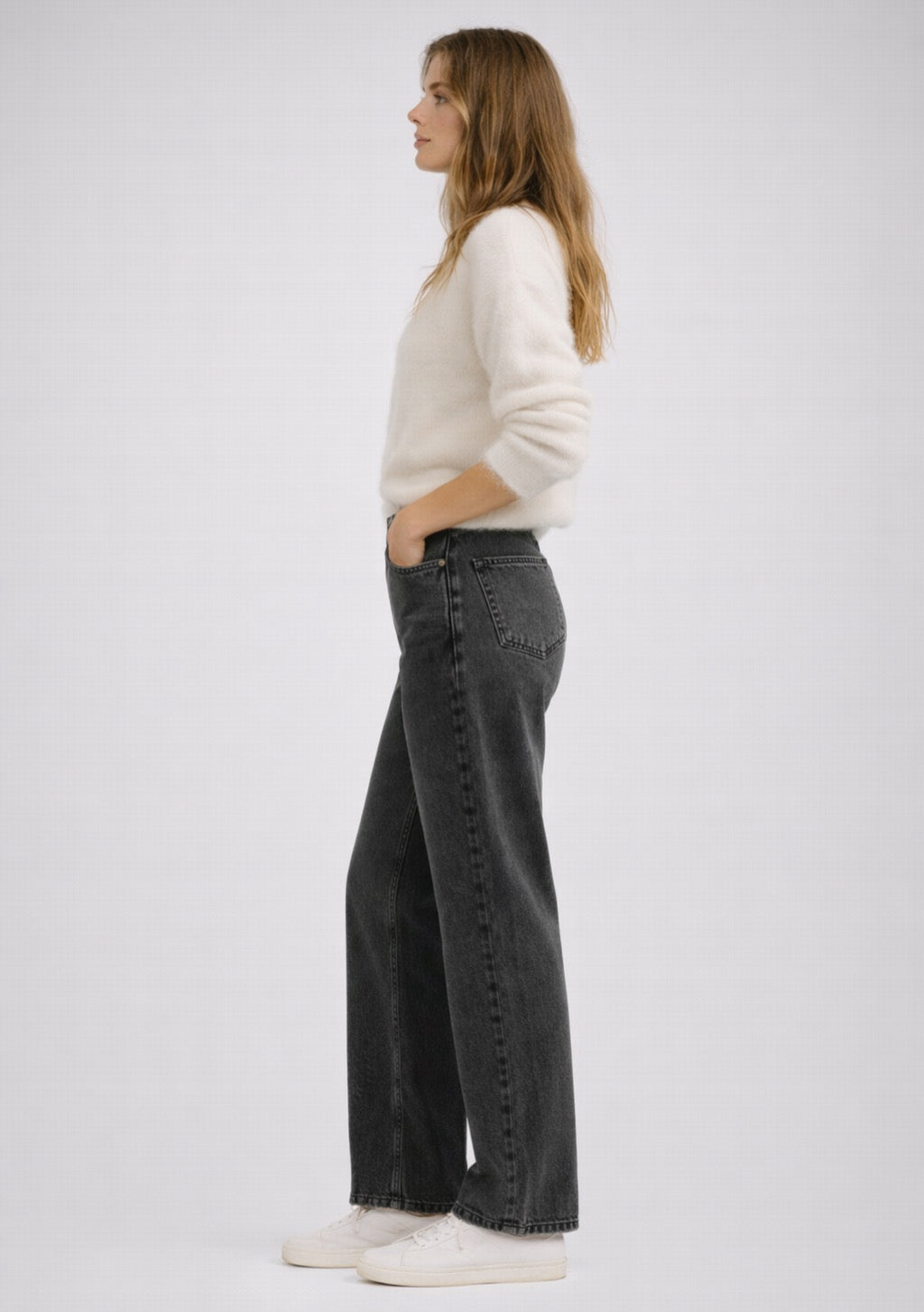 Montx Women's Denim Jeans Straight Fit - Charcoal Color - Montx The Clothing Brand