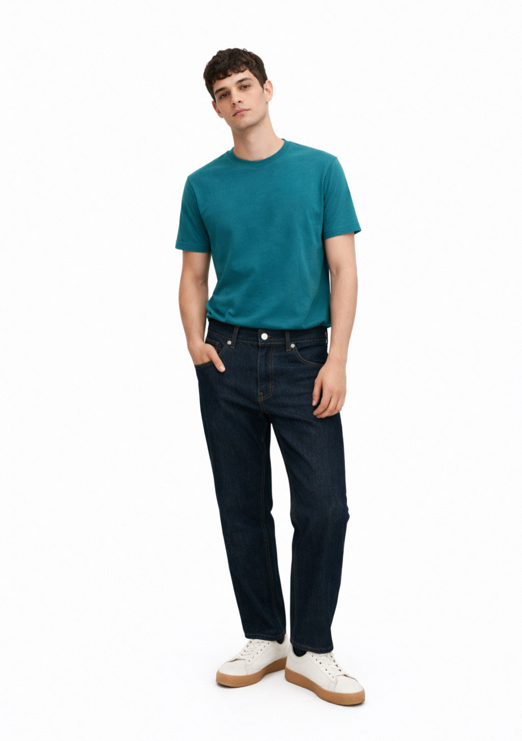 Men's Half Sleeve Round Neck T-Shirt Regular Fit - Turquoise Color - Montx The Clothing Brand
