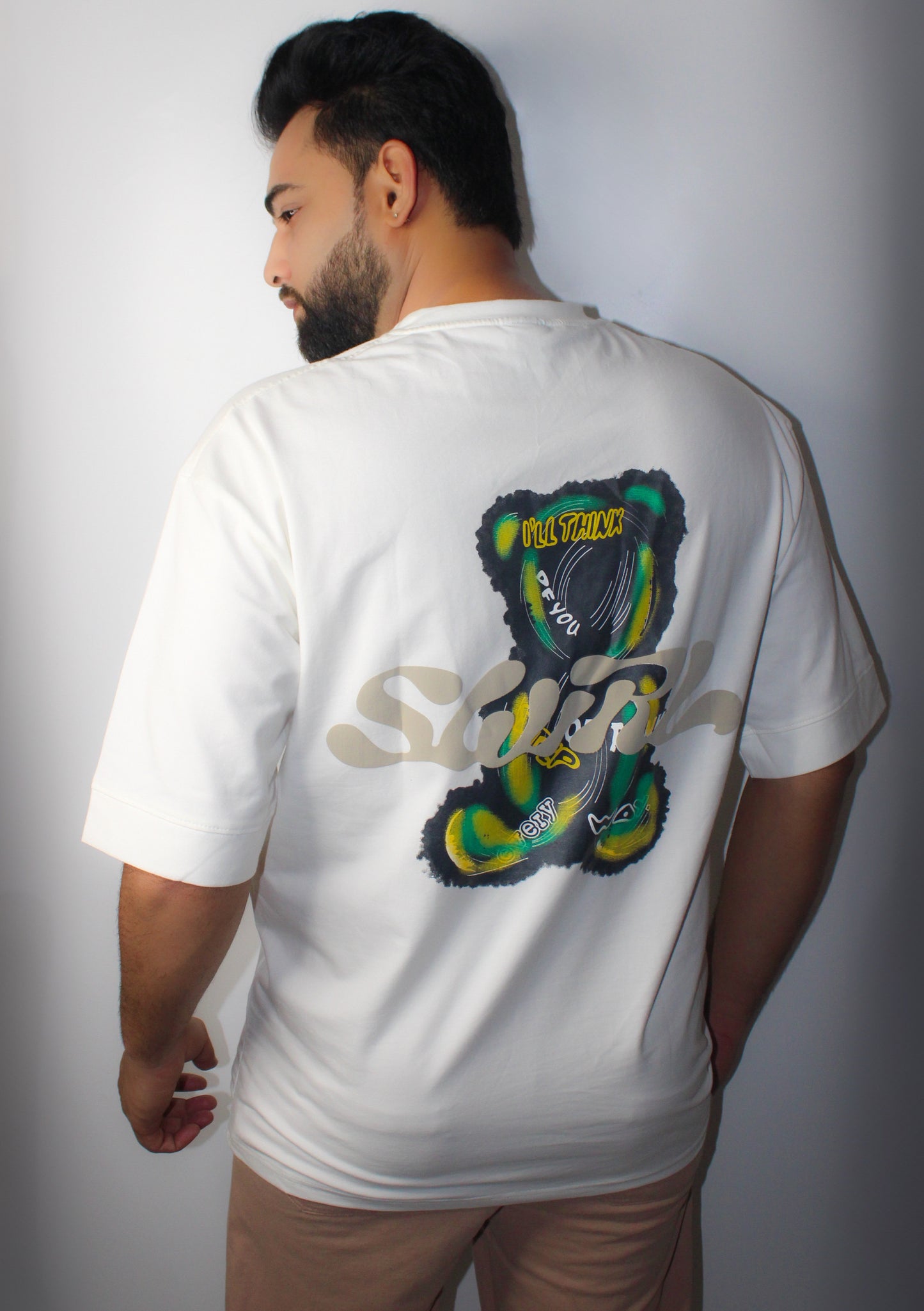Montx Men's Polar Bear Design T-shirt Loose Fit Street Style - White Color - Montx The Clothing Brand