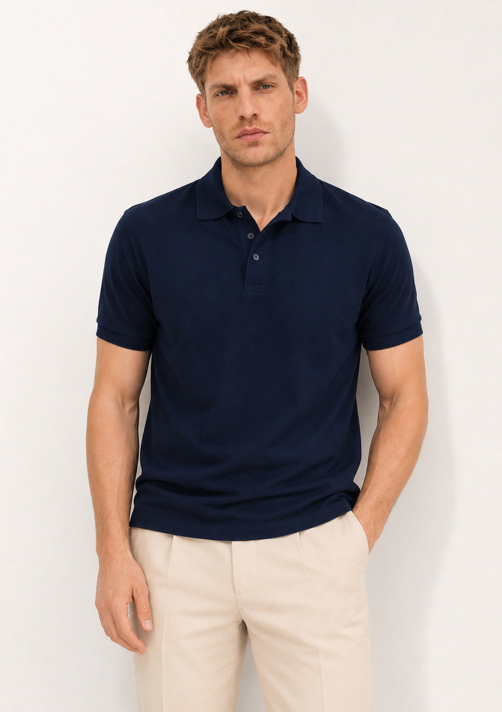 Montx Men’s Navy Blue Premium Cotton Polo T-Shirt - Montx The Clothing Brand