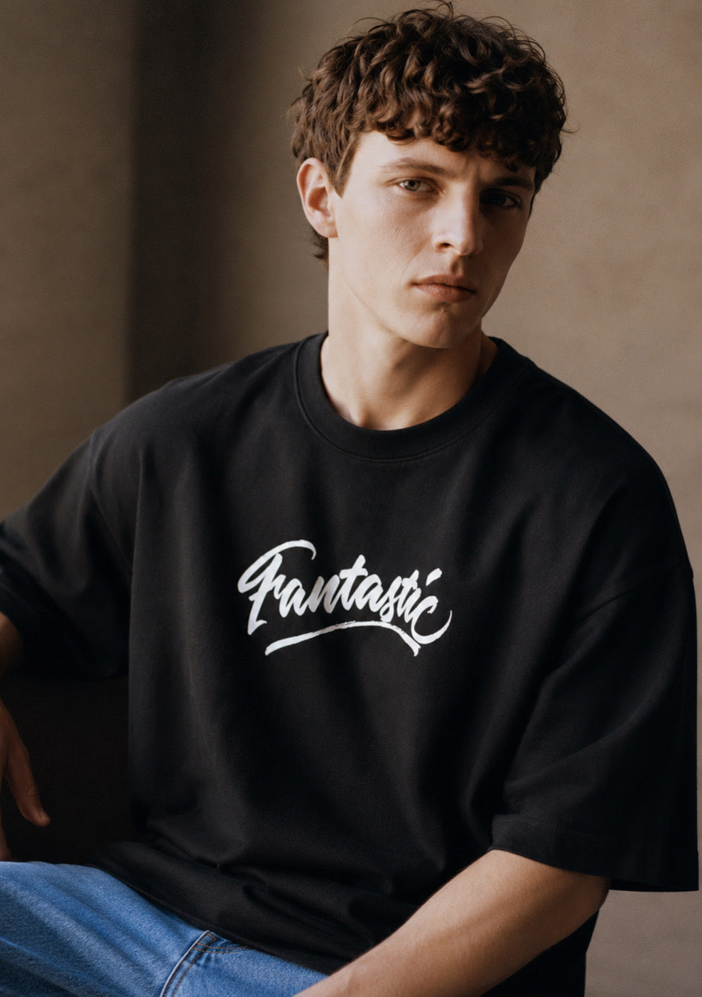 Montx Men's Fantastic Print T-shirt Loose Fit  Street Style - Black Color