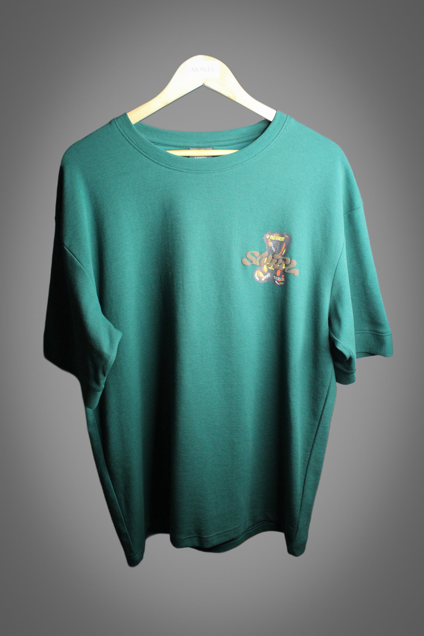 Montx Men's Polar Bear Design T-shirt  Loose Fit Street Style - Sea Green Color - Montx The Clothing Brand