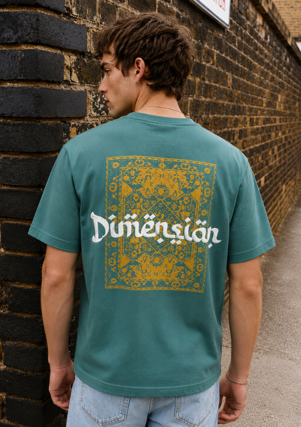 Montx Men’s Olive Green Dimension Graphic T-Shirt – Regular Fit