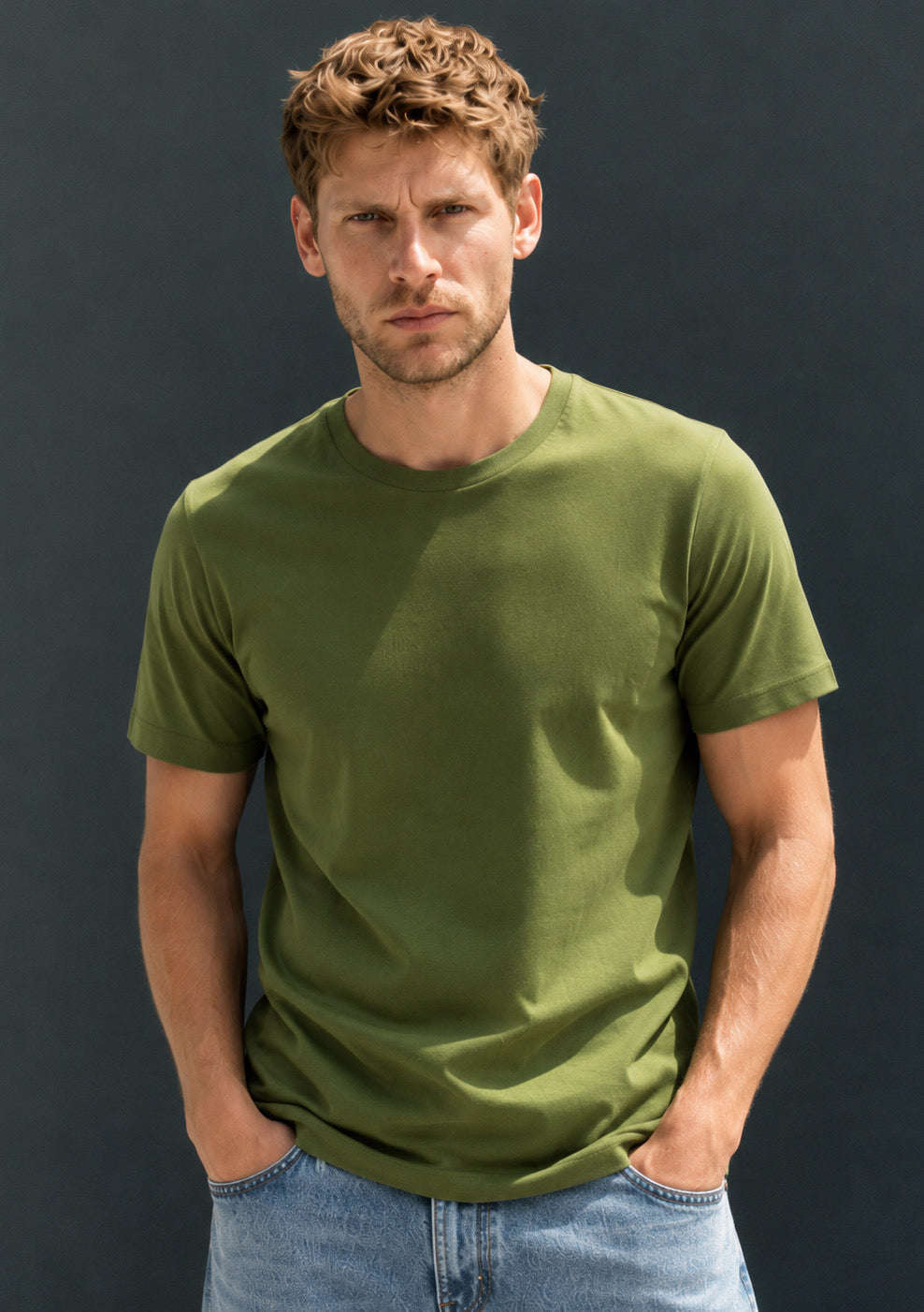 Montx Men’s Olive Green Premium Round Neck T-Shirt - Montx The Clothing Brand