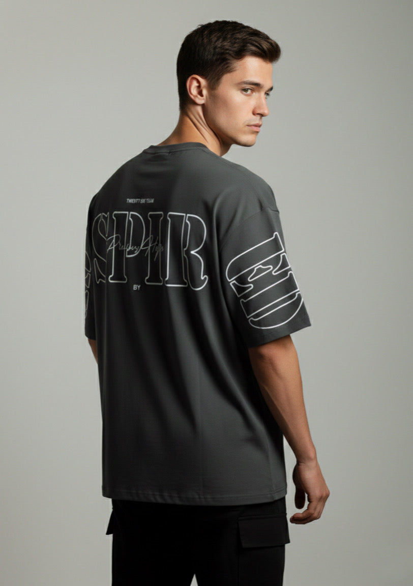Montx Men's Inspired Print T-shirt Oversized Fit - Grey Color - Montx The Clothing Brand