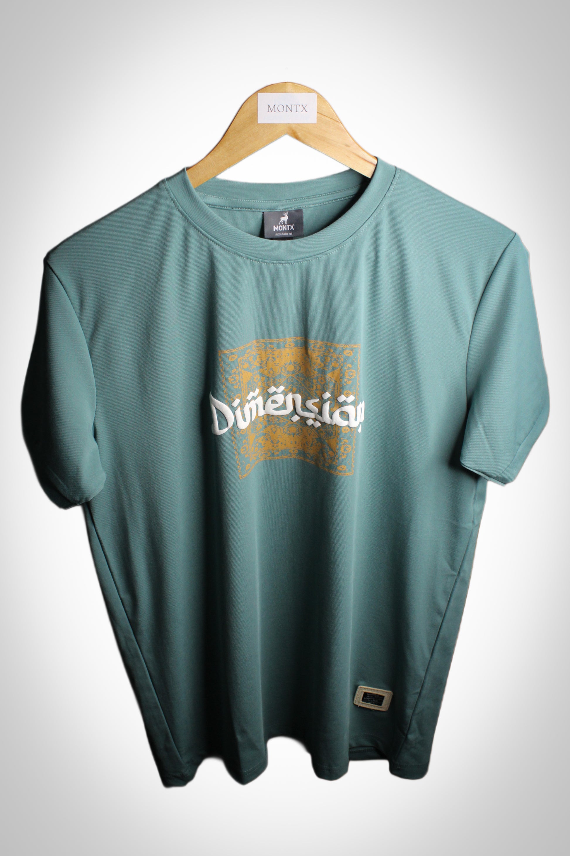 Montx Men's Cotton Round Neck T-shirt  Dimension Print  Regular Fit - Size XL - Montx The Clothing Brand