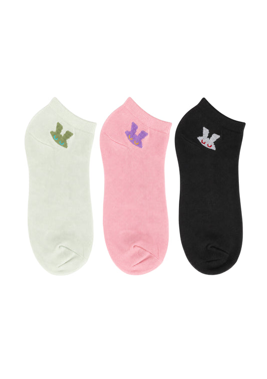 Montx Women's 3 Pair Ankle Socks – Soft Cotton Comfort