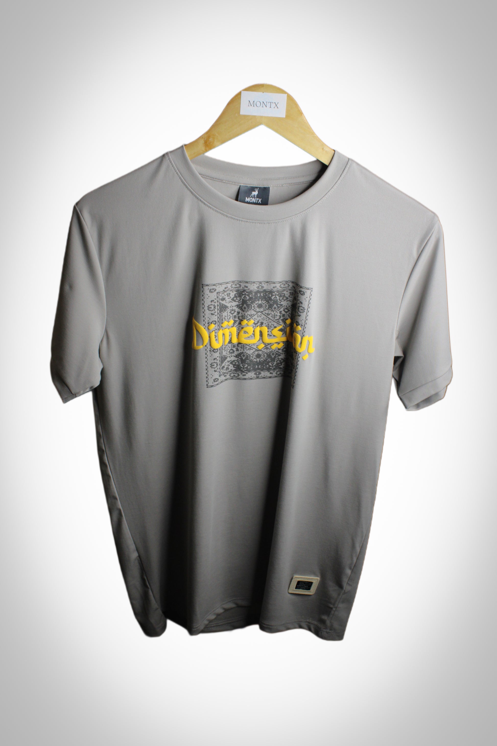Men's Cotton Round Neck T-shirt – Dimension Print Regular Fit - Size L - Montx The Clothing Brand