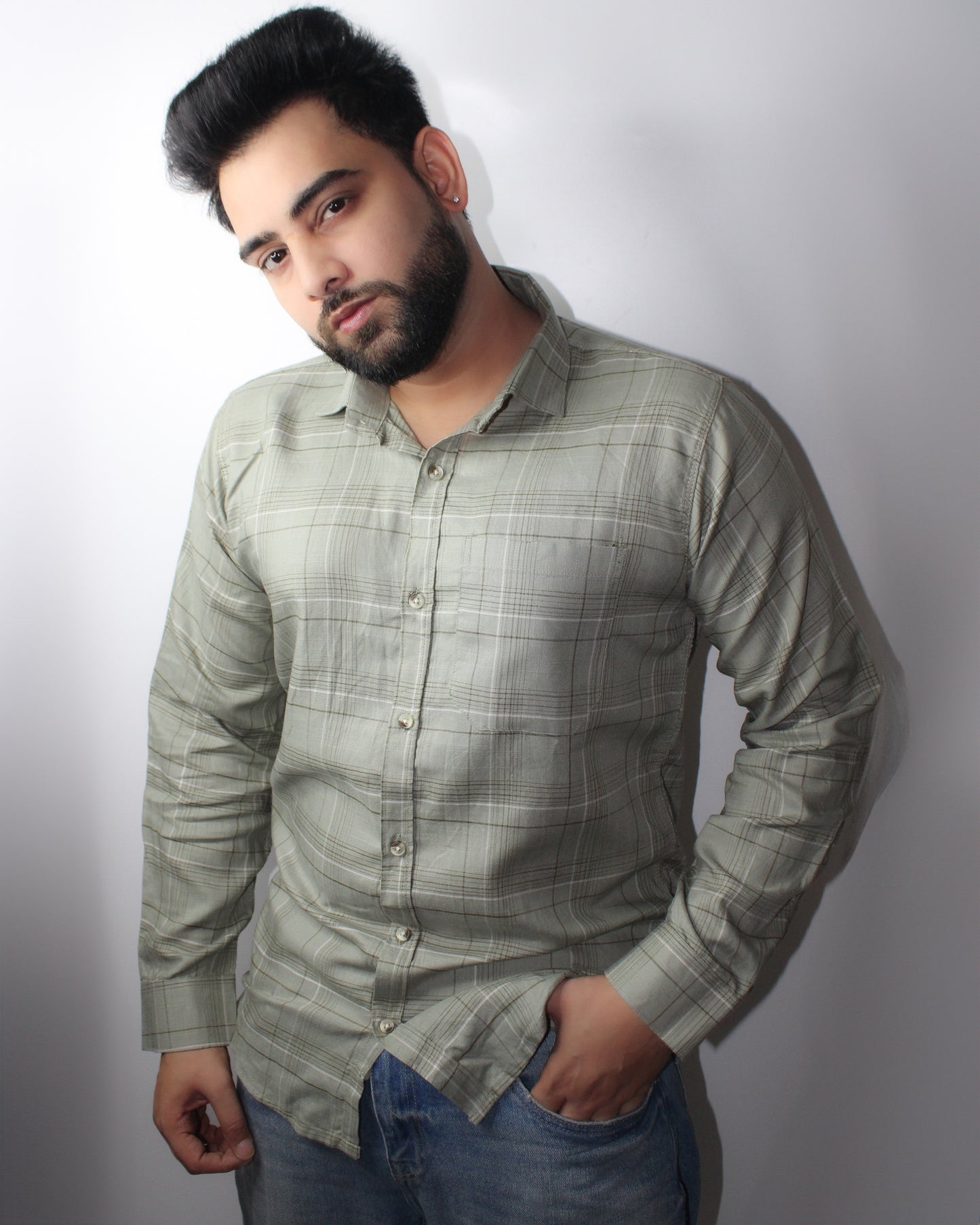Montx Men's Pure Cotton Shirt – Green Checked - Montx The Clothing Brand