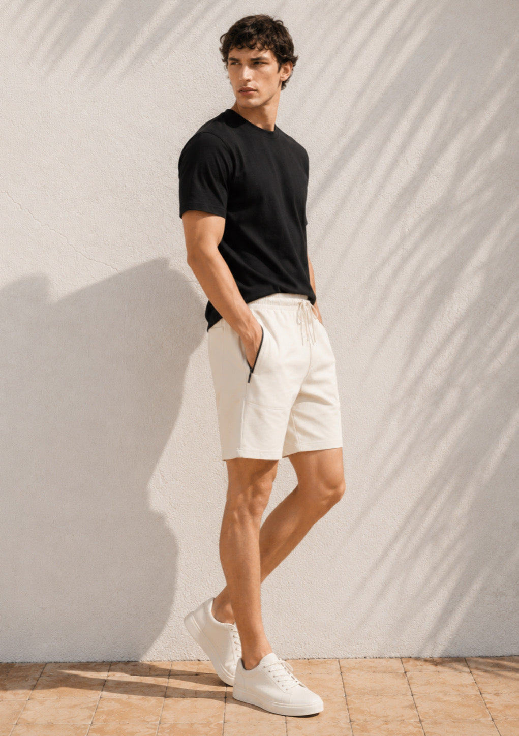 Montx Men's Cotton Shorts with Back Pocket - Off White Color - Montx The Clothing Brand