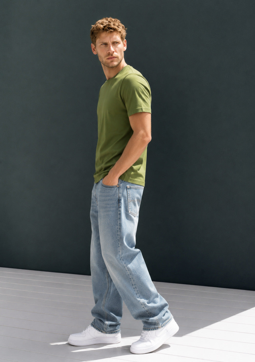 Montx Men’s Olive Green Premium Round Neck T-Shirt - Montx The Clothing Brand