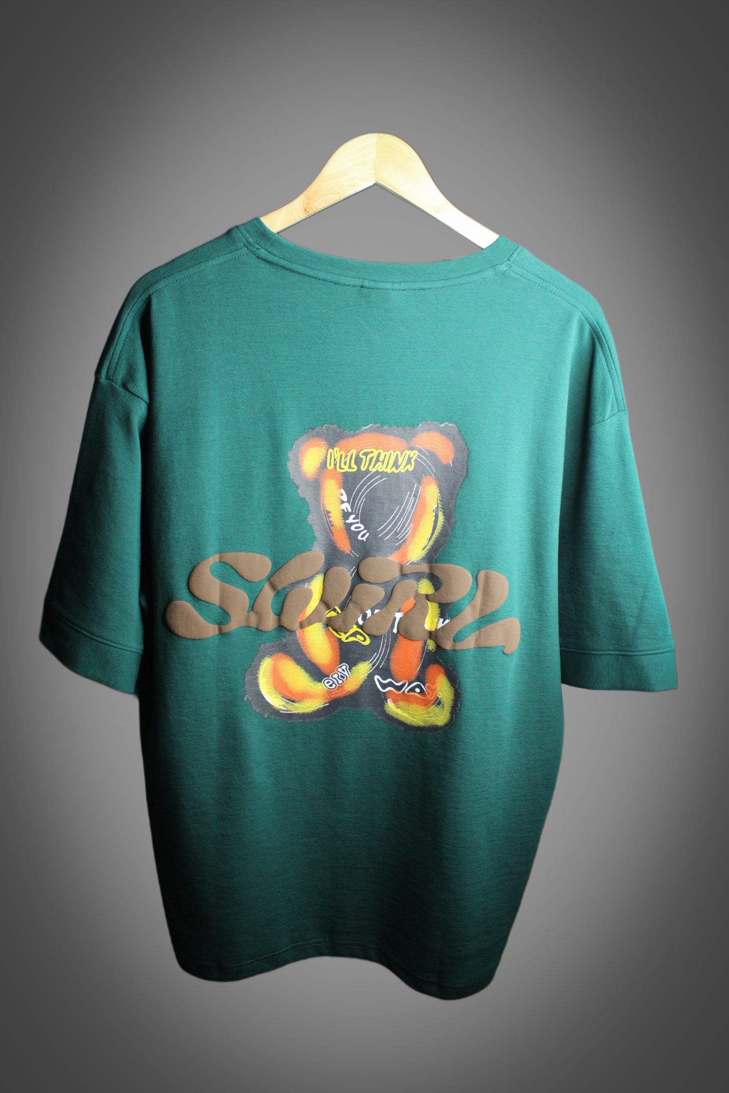 Montx Men's Polar Bear Design T-shirt  Loose Fit Street Style - Sea Green Color - Montx The Clothing Brand