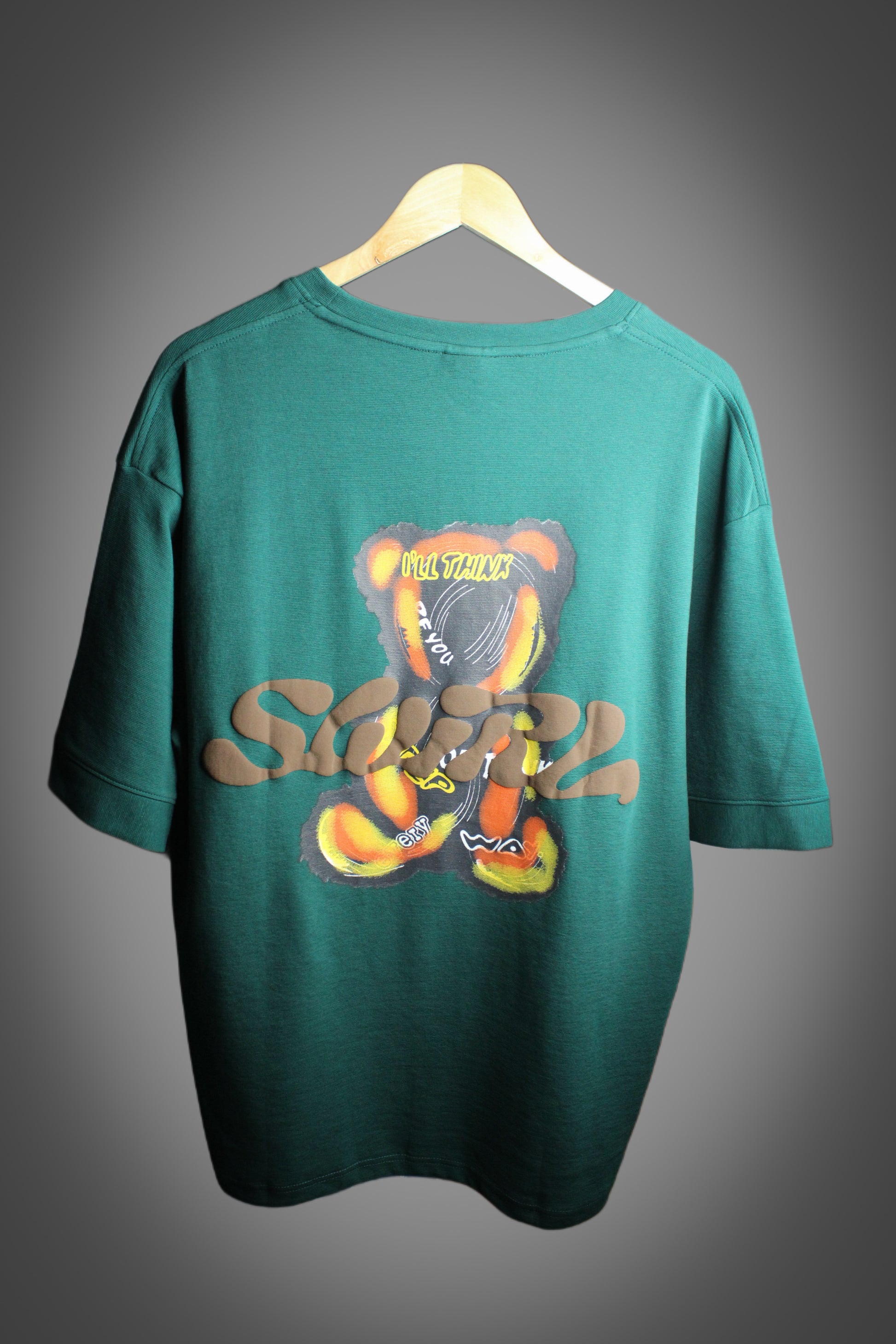 Montx Men's Polar Bear Design T-shirt  Loose Fit Street Style - Sea Green Color - Montx The Clothing Brand