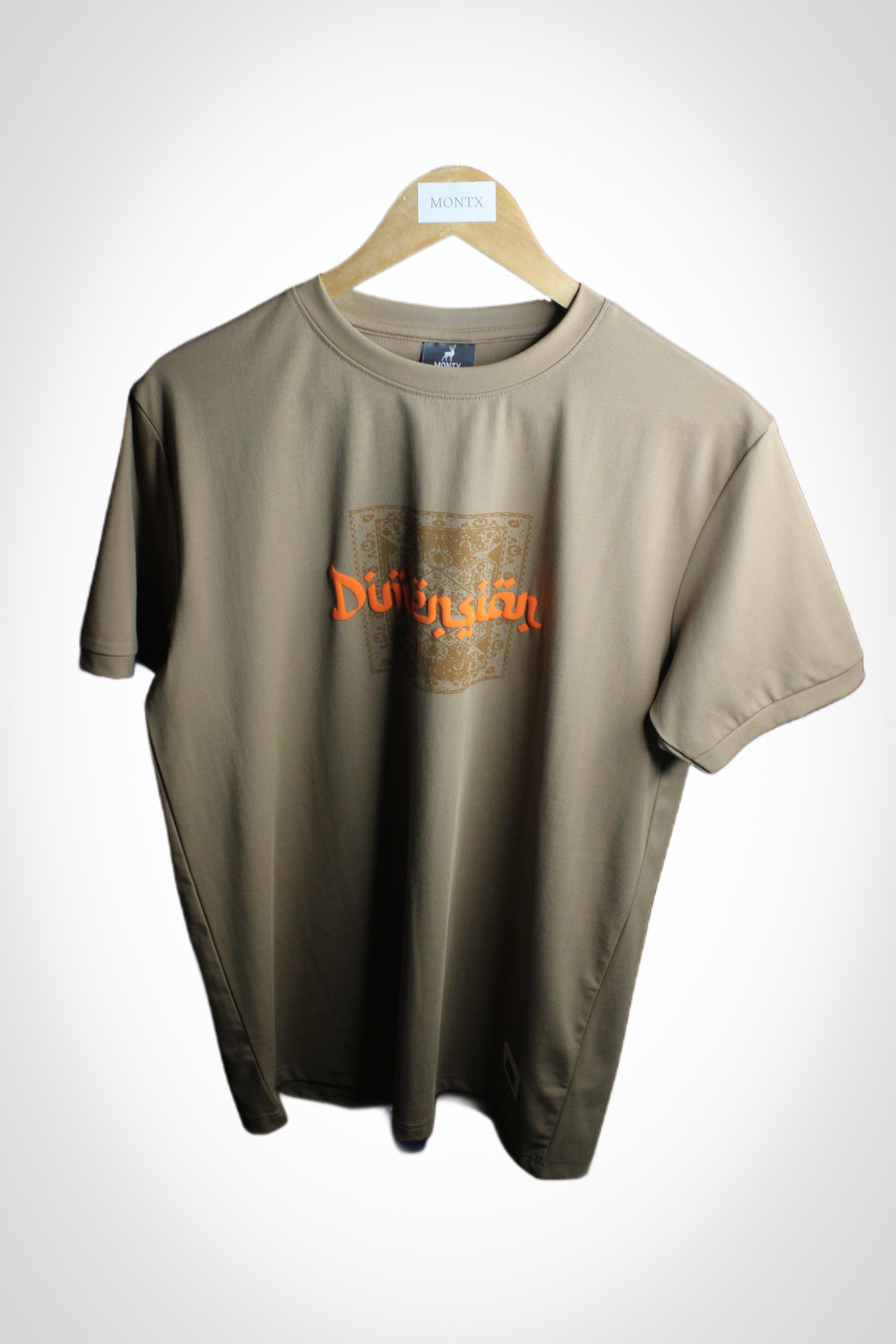 Montx Men's Cotton Round Neck T-shirt  Dimension Print  Regular Fit - Size XL - Montx The Clothing Brand
