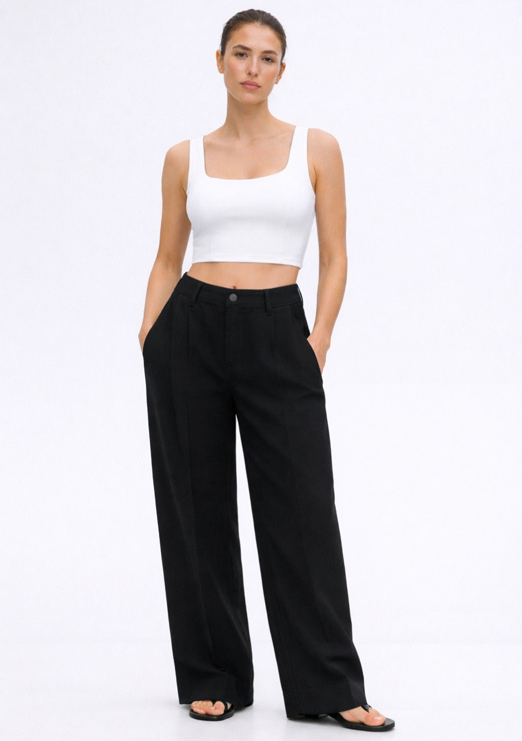 Women's White Crop Top With Air Suspended Bra Pads - Montx The Clothing Brand