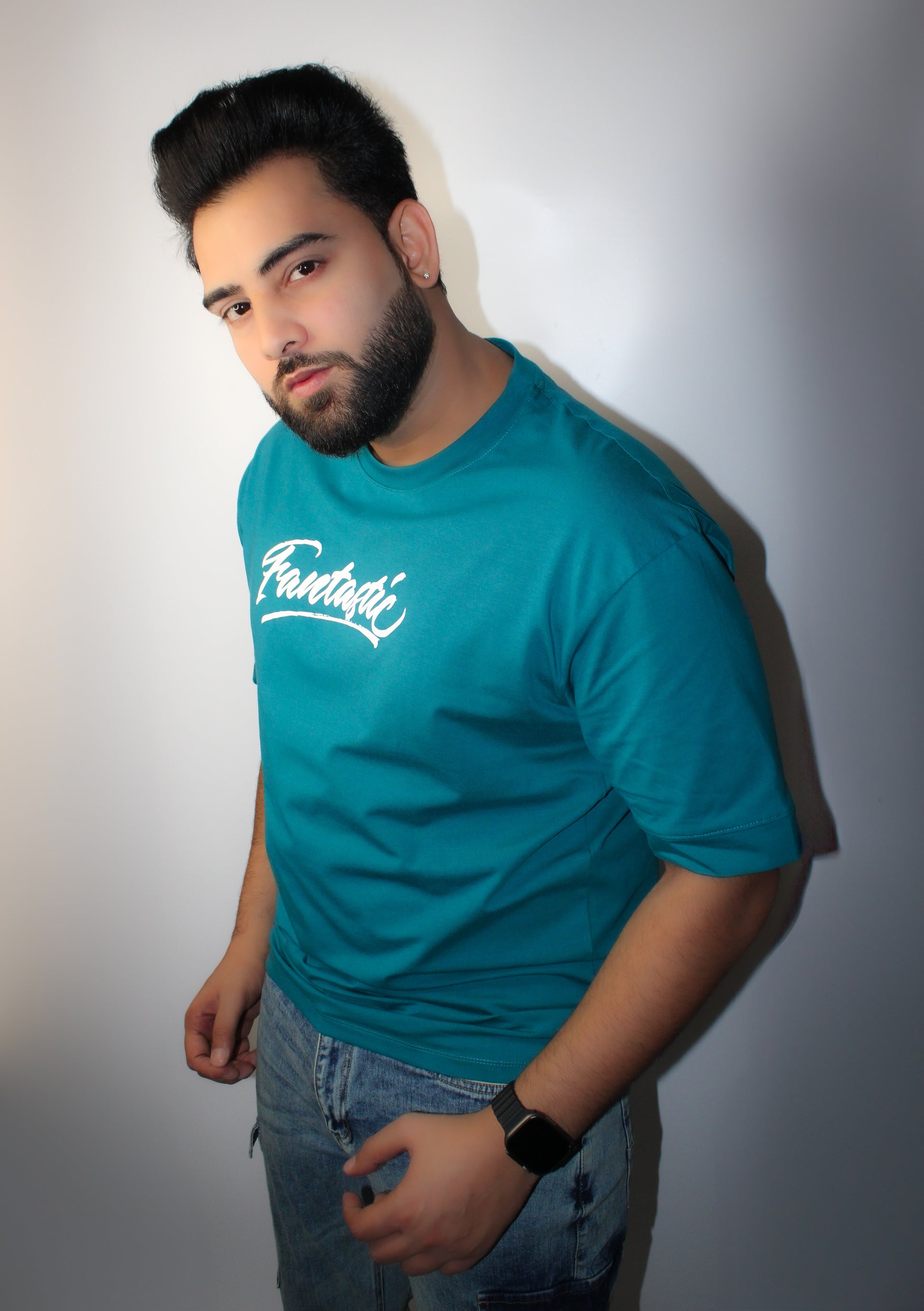 Montx Men's Fantastic Print T-shirt  Loose Fit  Street Style - Firozi Color - Montx The Clothing Brand