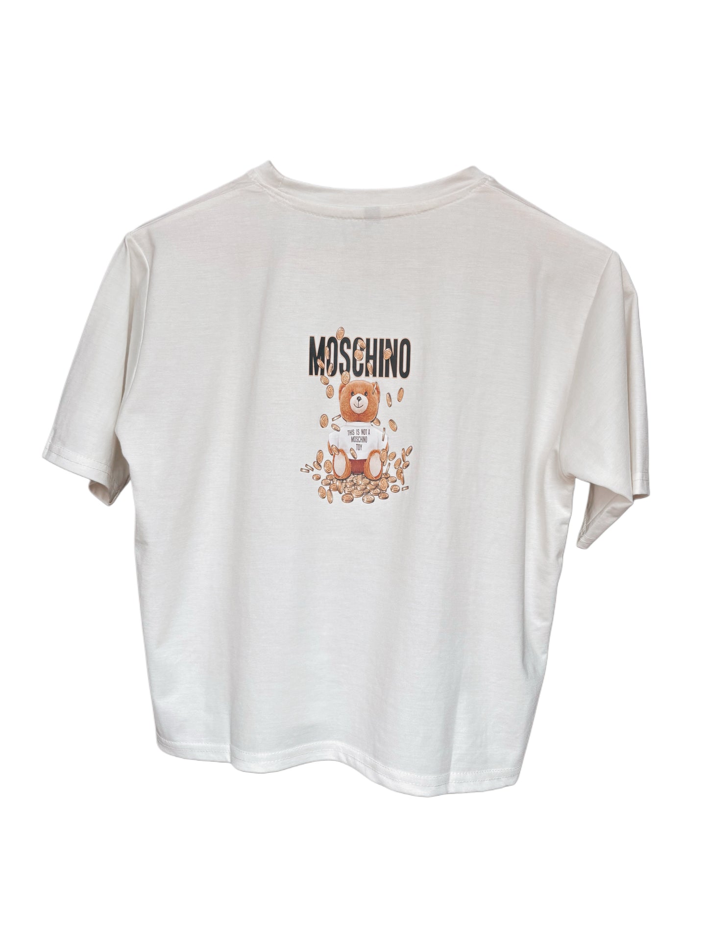 Women's White Color Teddy Printed T-shirt – Regular Fit - Montx The Clothing Brand